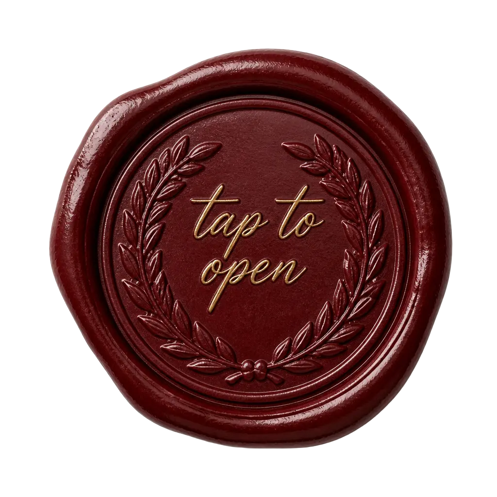 Burgundy wax seal